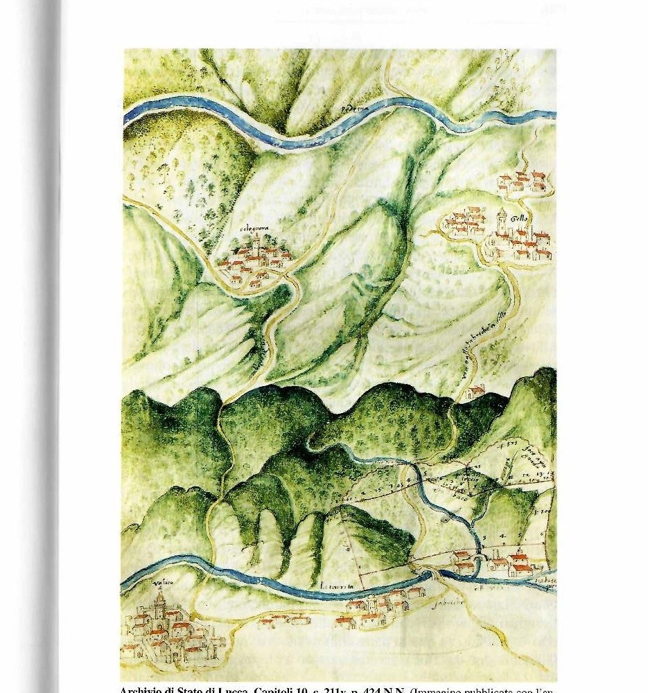 Seventeenth-century map of the disputed Vallico, Gello and Colognora borderlands
