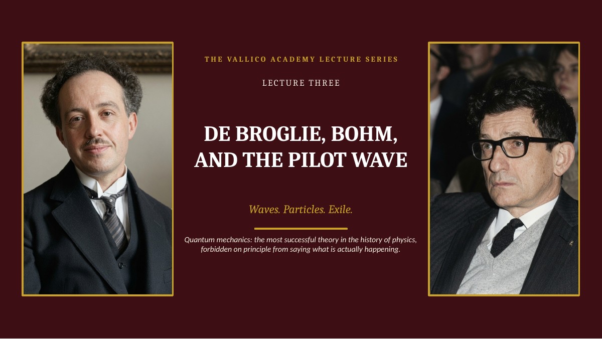 Lecture Three: De Broglie, Bohm, and the Pilot Wave